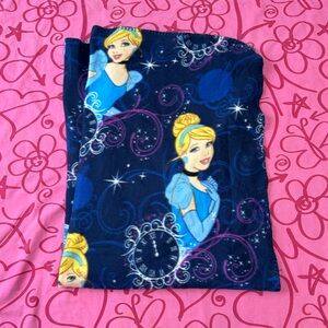 Disney Princess Fleece blanket Cinderella Blanket Blue
